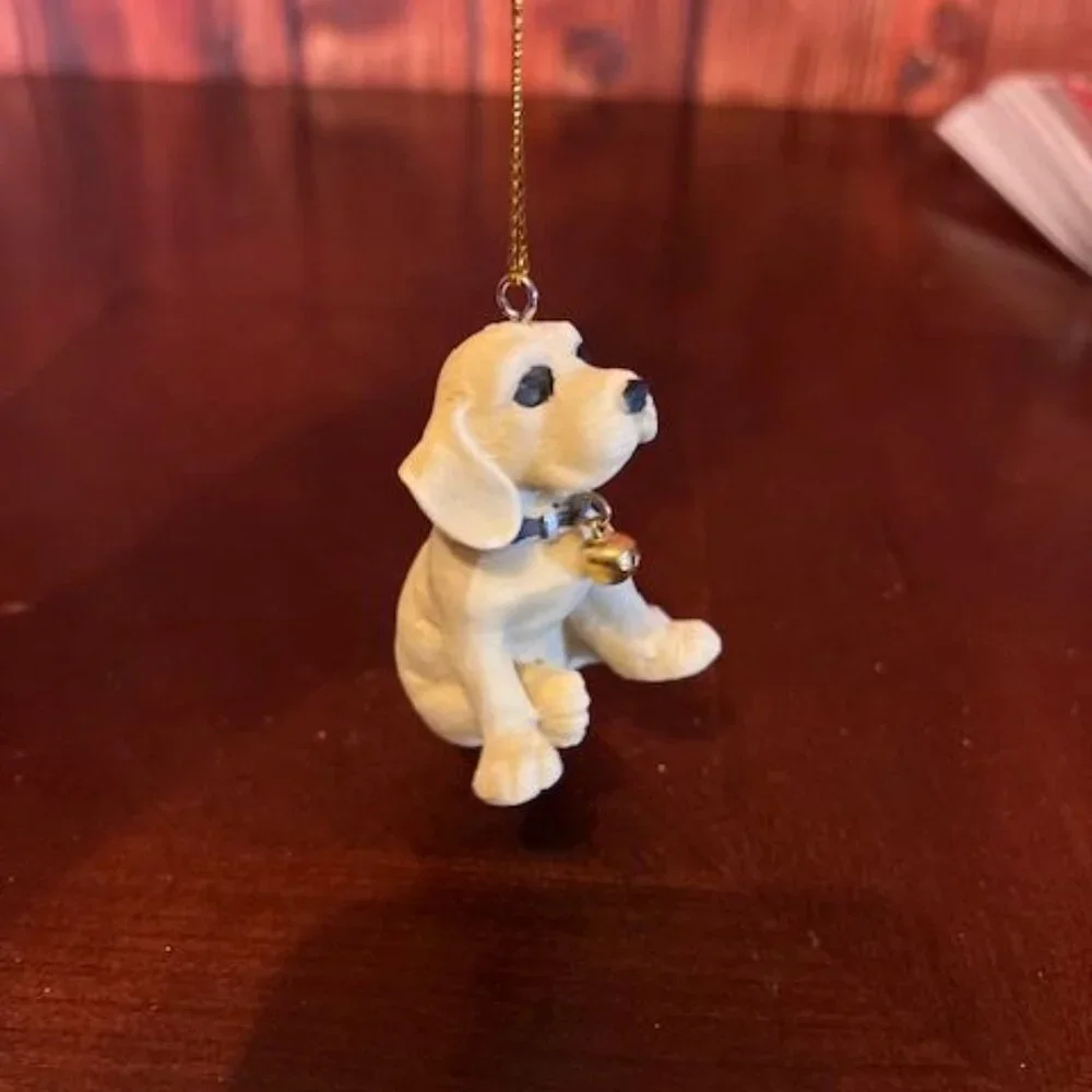 Gisela Graham Yellow Labrador Puppy christmas Ornament With Bell dog lover gift‎